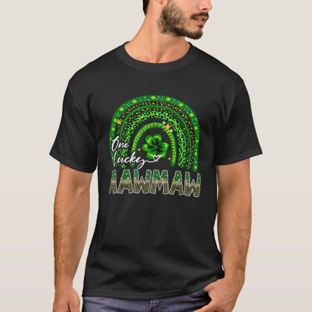 One Lucky Mawmaw  Shamrock Rainbow St Patrick s Da T Shirt (Framsida)