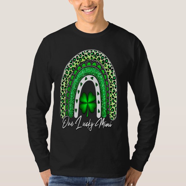 One Lucky Mimi Matching Family St Patricks Day Mim T Shirt (Framsida)