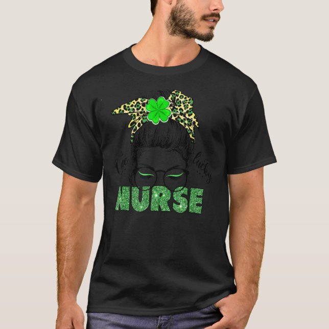 One Lucky Nurse St patrick's day T Shirt (Framsida)