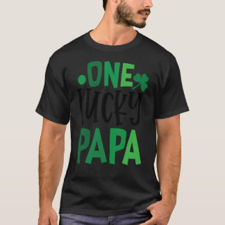 One Lucky Papa C Shamrock Irish Ireland T Shirt