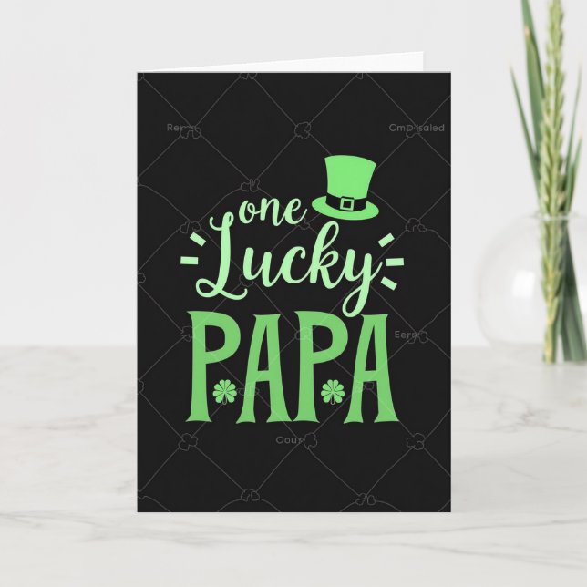 One Lucky Papa Greeting Card Kort (Framsida)