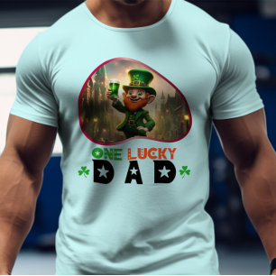 One Lucky Pappa - Leprechauns Roligt T Shirt