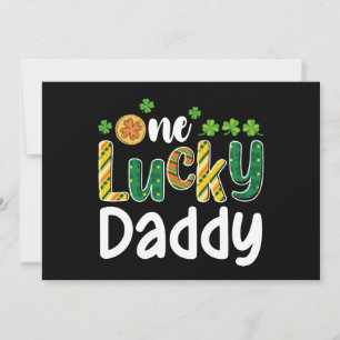 One Lucky pappa Matching Family St patrick's day Inbjudningar