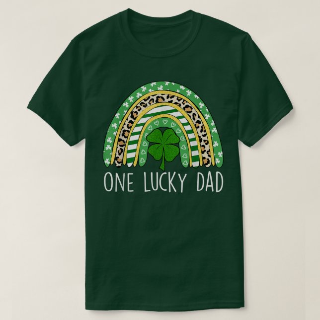 One Lucky Pappa Shamrock Funny St patricks day Mat T Shirt (Design framsida)
