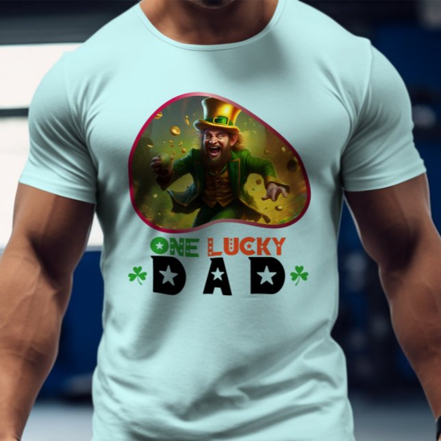 One Lucky Pappa - Shimmering Shamrock Boll T Shirt (Skapare uppladdad)