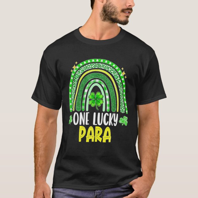 One Lucky Para - Lönsam St patrick's day Gif T Shirt (Framsida)