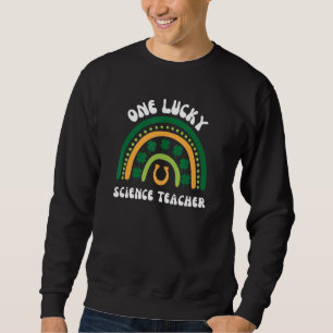 One Lucky Science Teacher St patrick's day Irish S Lång Ärmad Tröja