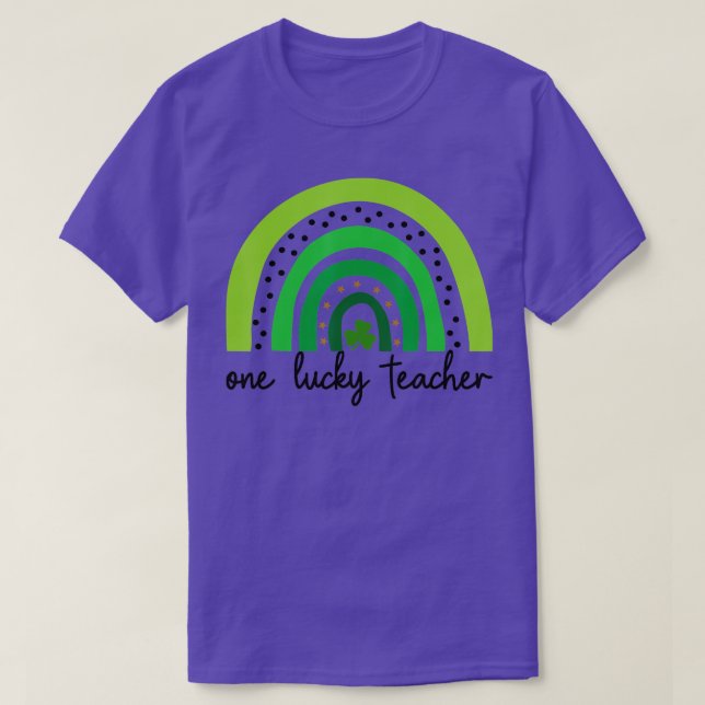 One Lucky Shamrock Teacher St patricks day Appreci T Shirt (Design framsida)