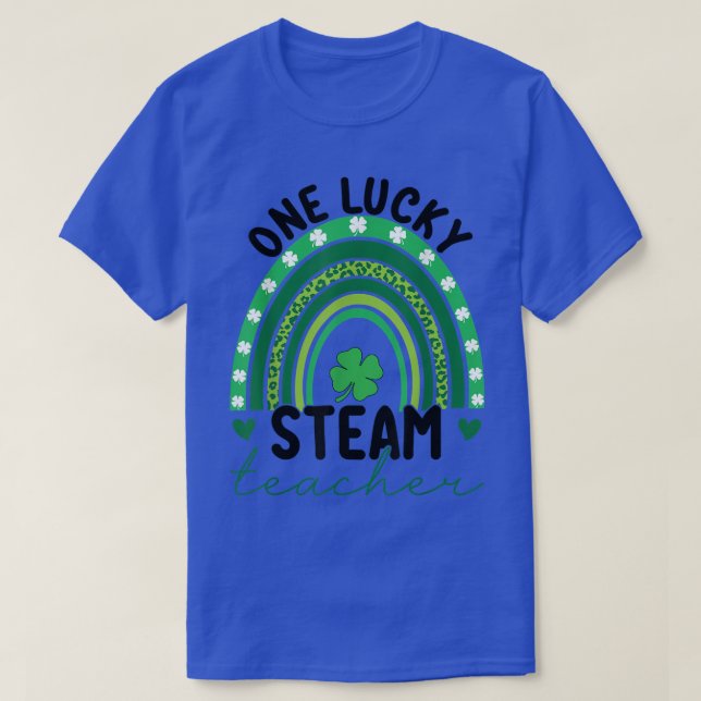One Lucky STEAM Teacher Gnomes St T Shirt (Design framsida)