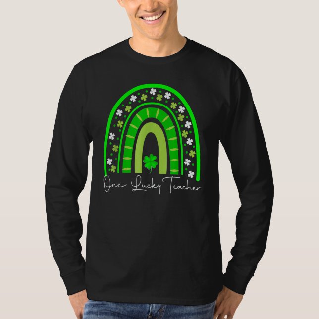 one lucky teacher st patricks day rainbow 1 t shirt (Framsida)