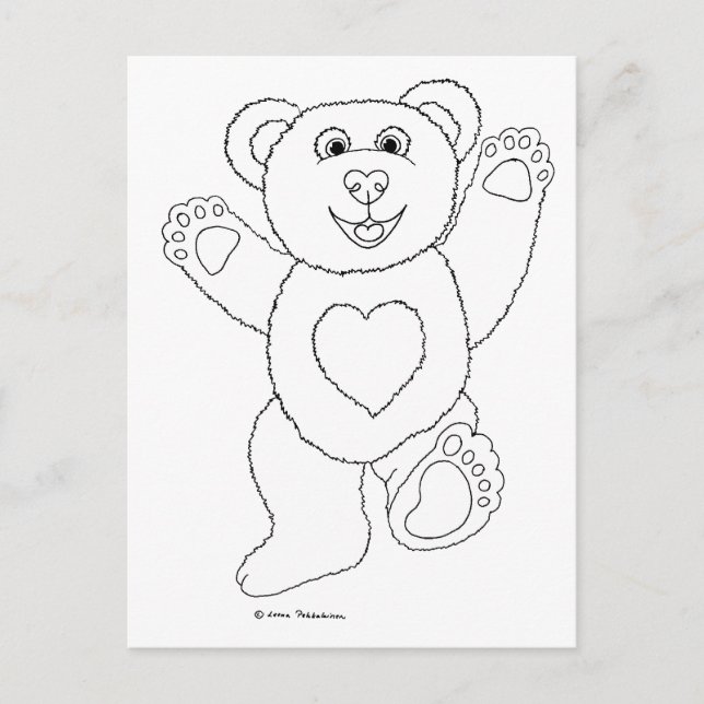 One Lucky Teddy Vykort (Framsida)