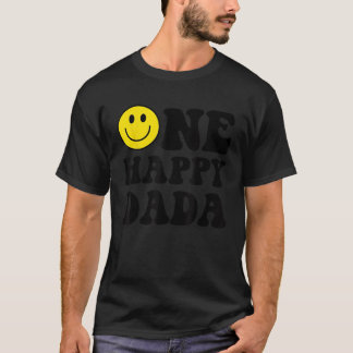 One Lycklig, 1:a födelsedag En Coola Dada Familj M T Shirt