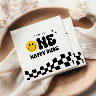 ONE Lycklig, 1:a födelsedag Party Napkins Pappersservett