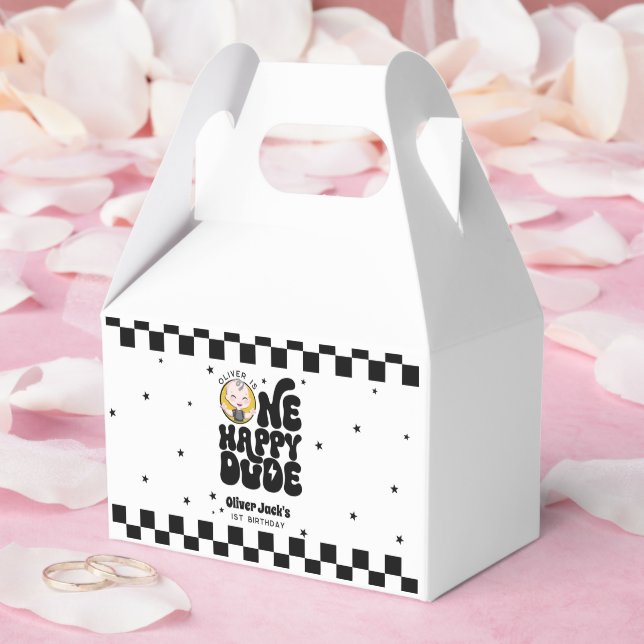 One Lycklig, 1:a födelsedag Presentaskar (Bröllop)