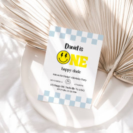 One Lycklig, 1:a födelsedagspojken Party - Cute & Inbjudningar