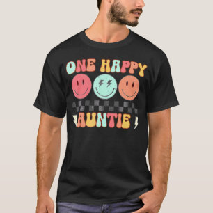 One Lycklig Auntie Groovy 1St Birthday Boy Matchin T Shirt