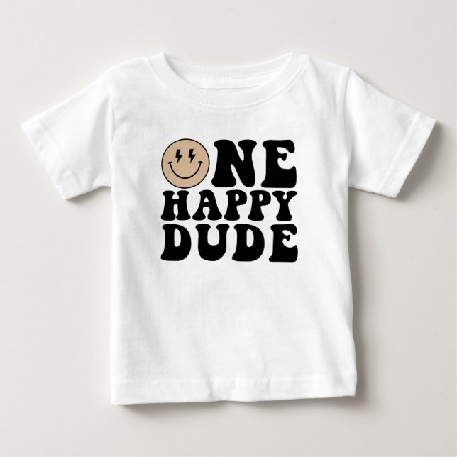 One Lycklig, Birthday Shirt T Shirt (Framsida)