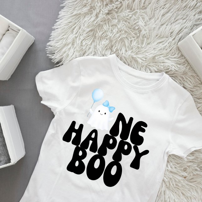 One Lycklig Boo Boy 1st Birthday Party T Shirt (Skapare uppladdad)
