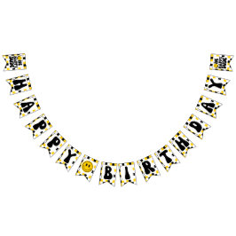 One Lycklig Boy 1st Birthday Vimplar