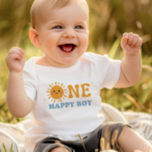 ONE Lycklig Boy First Birthday Onsie, 1:a födelsed