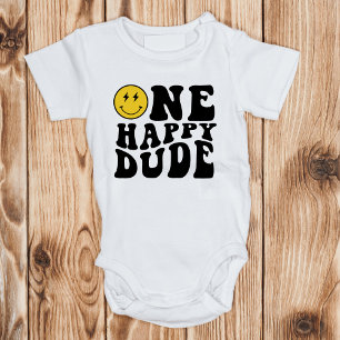 One Lycklig Boy First Födelsedagsfest T Shirt