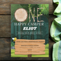 One Lycklig Camper Boy's första födelsedag