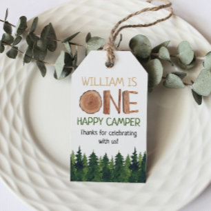 One Lycklig Camper Tack Presentetikett