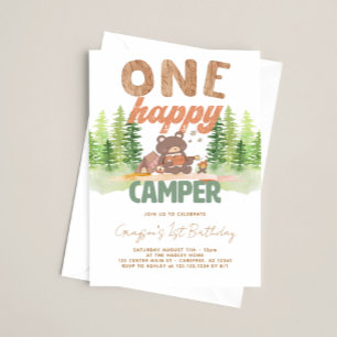 One Lycklig Camper Woodland Inbjudningar