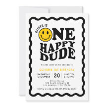 One Lycklig | Cute Lycklig Ansikte Boy 1:a födelse