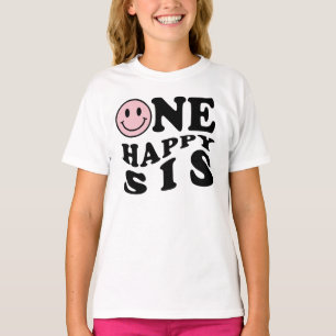One Lycklig Syrran Rosa som matchar en familjefö T Shirt