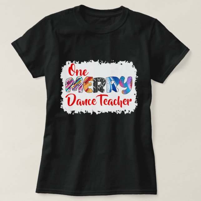 One Merry Dance Teacher Christmas PJ Xmas Matching T Shirt (Design framsida)