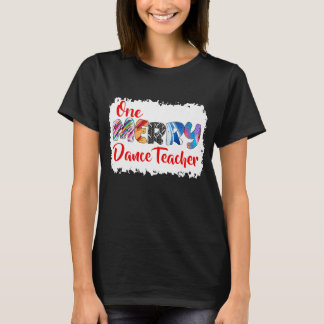 One Merry Dance Teacher Christmas PJ Xmas Matching T Shirt