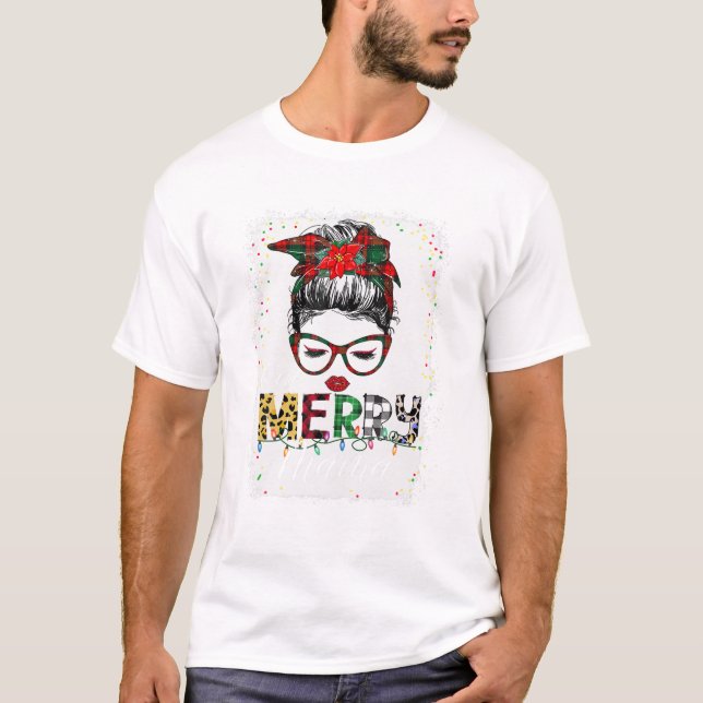 One Merry Mamma Messy T Shirt (Framsida)