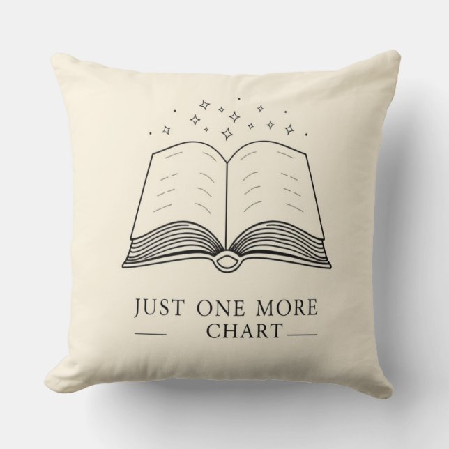 One More Chapter - Cozy Book Lover Throw Pillow Kudde (Framsida)