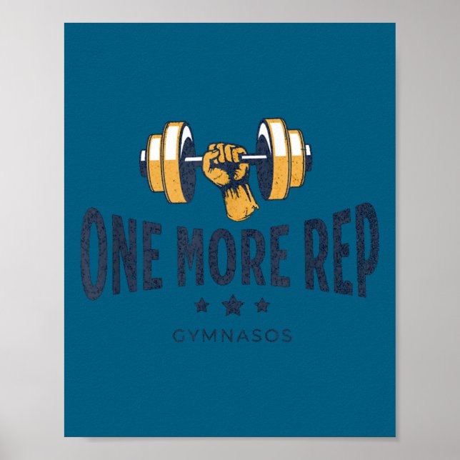 One More Rep - Funny Gym Sayings And Motivational  Poster (Framsidan)