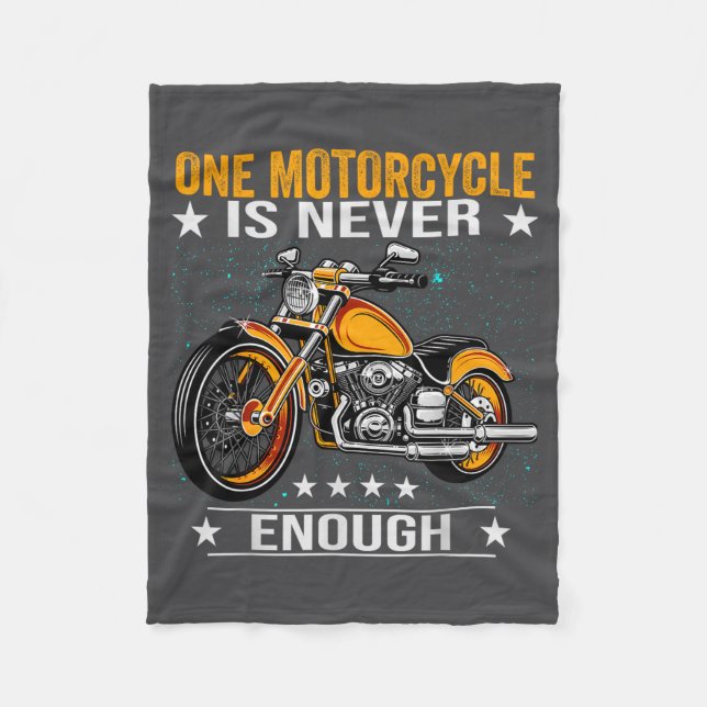 One Motorcycle Is Never Enough - Funny Biker Quote Fleecefilt (Framsidan)