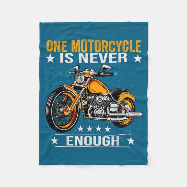 One Motorcycle Is Never Enough - Funny Biker Quote Fleecefilt (Framsidan)