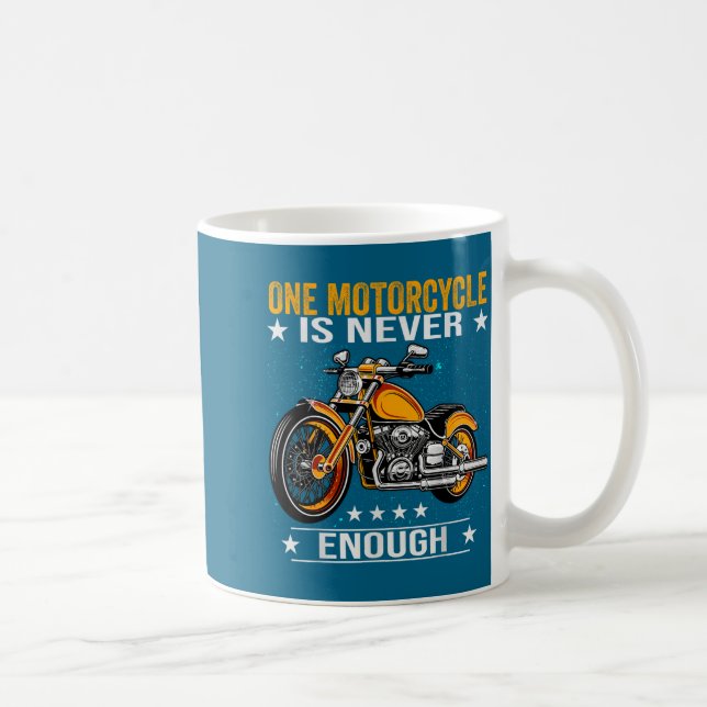 One Motorcycle Is Never Enough - Funny Biker Quote Kaffemugg (Höger)