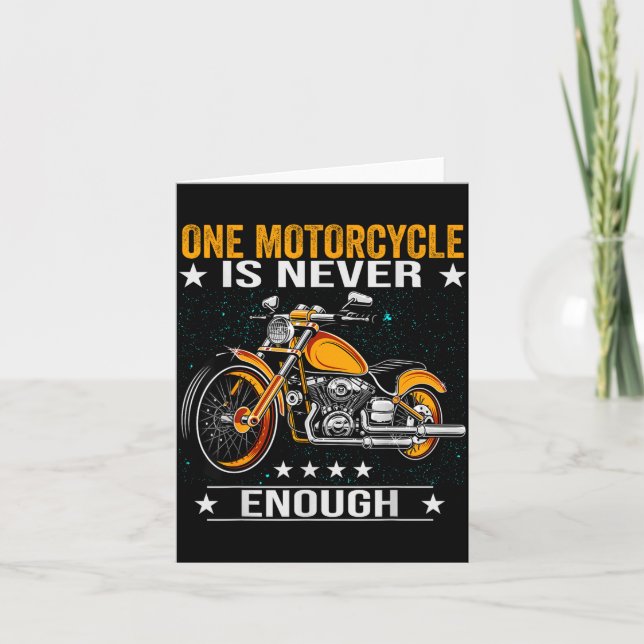 One Motorcycle Is Never Enough - Funny Biker Quote Kort (Framsida)