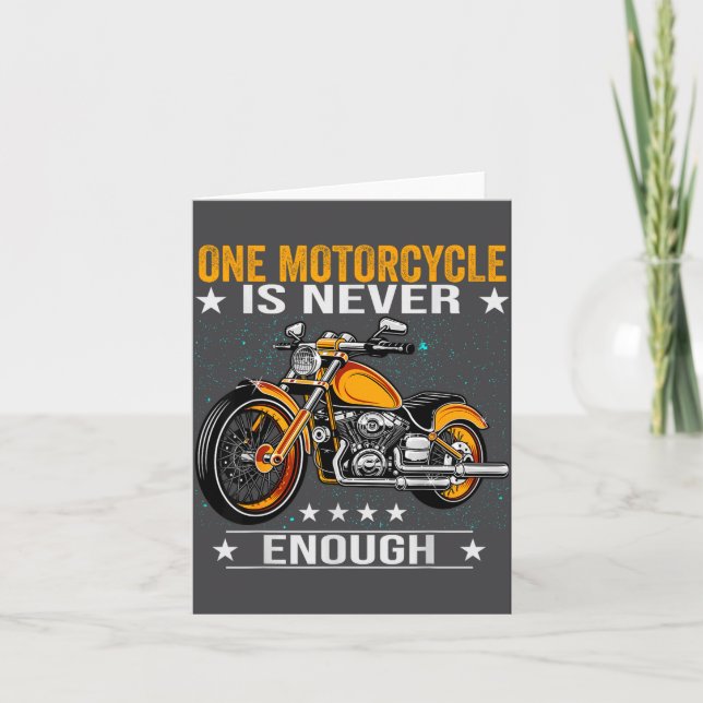 One Motorcycle Is Never Enough - Funny Biker Quote Kort (Framsida)
