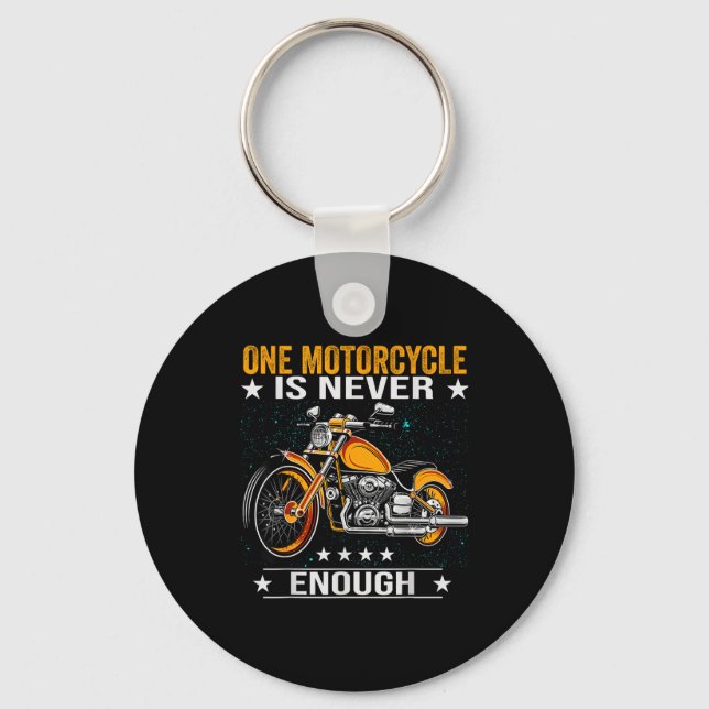 One Motorcycle Is Never Enough - Funny Biker Quote Nyckelring (Framsida)