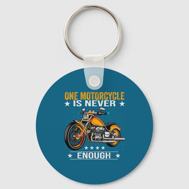 One Motorcycle Is Never Enough - Funny Biker Quote Nyckelring (Framsida)