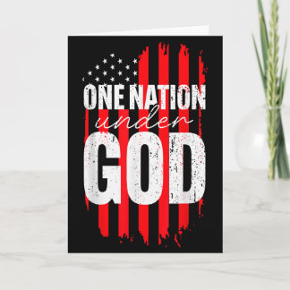 One Nation Under God American Flag Christian Jesus Kort