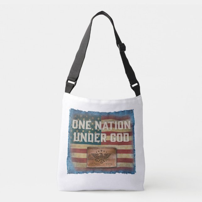 One Nation, Under God - Crossbody Tote Bag Axelväska (Framsida)