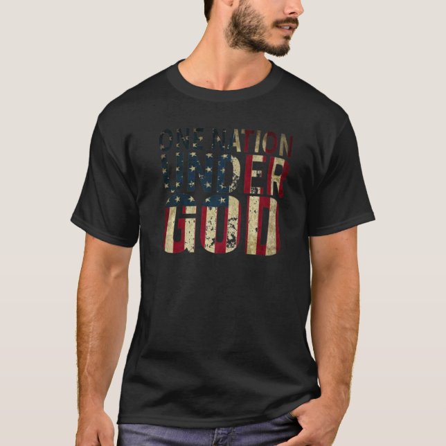 One Nation Under God Premium T Shirt (Framsida)