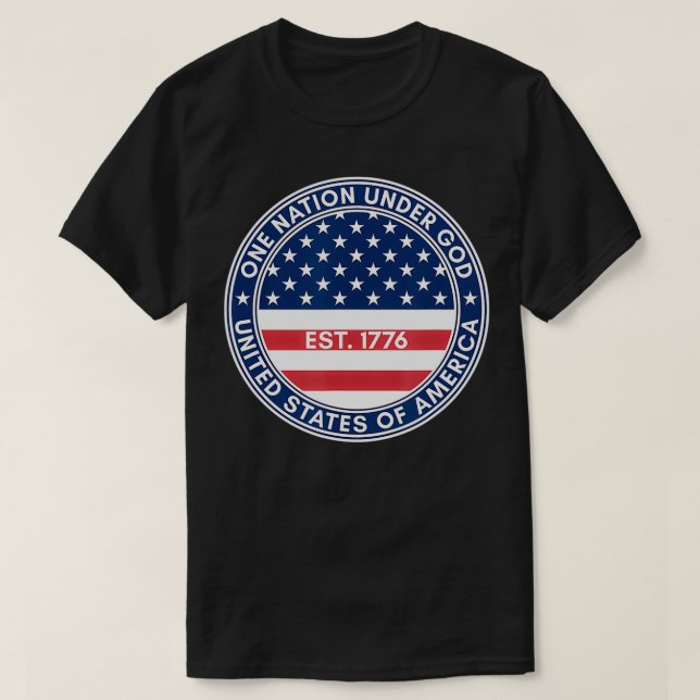 One Nation Under God  T Shirt (Design framsida)