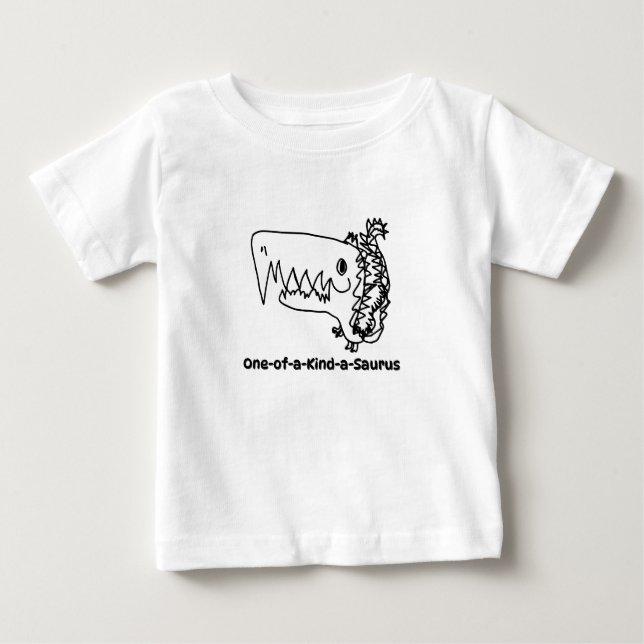 One-of-a-Kind-a-Saurus | Handritad Dinosaurie T-sh T Shirt (Framsida)