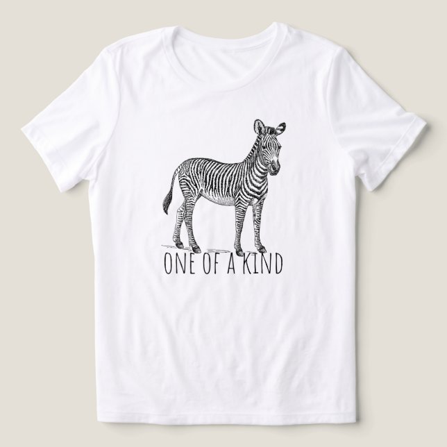 One Of A Kind Unique Zebra T Shirt (Design Framsida)