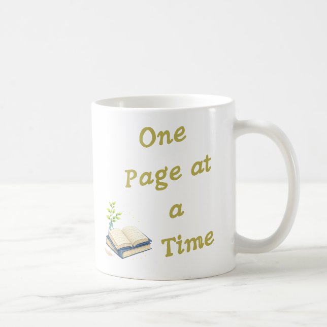 One Page at a Time – Mindful Reading Design Kaffemugg (Höger)