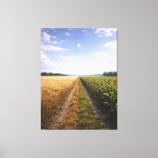 One Path Forward – Minimalist Symbolic Landscape Canvastryck